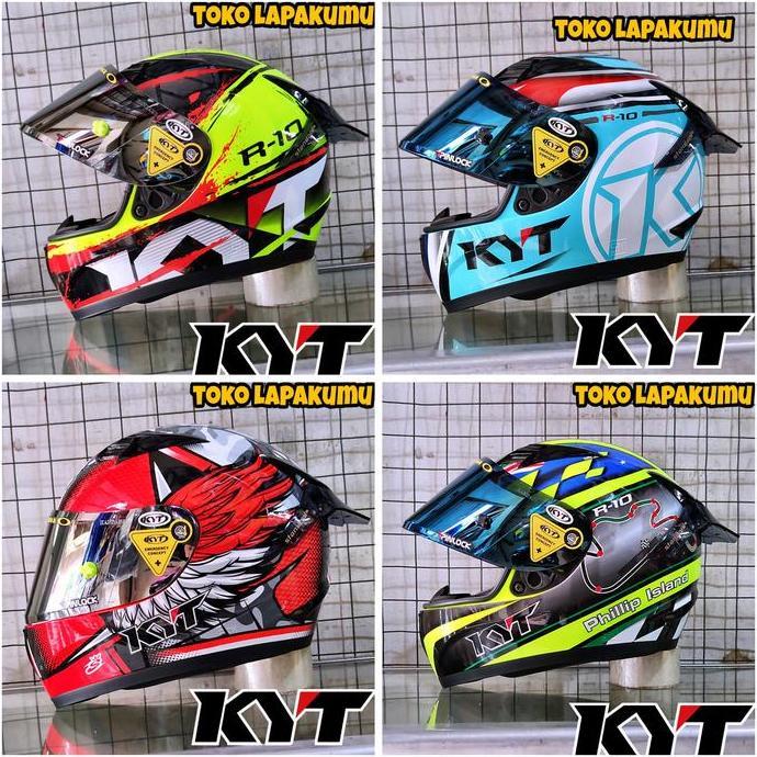 Helm Full Face Kyt R10 Paket Ganteng