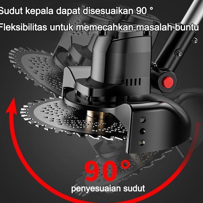 Diimpor Dari Jerman Baipuxi Mesin Pemotong Rumput Dengan Daya 48V 10 Sel 2 Baterai Daya Tinggi 3800W