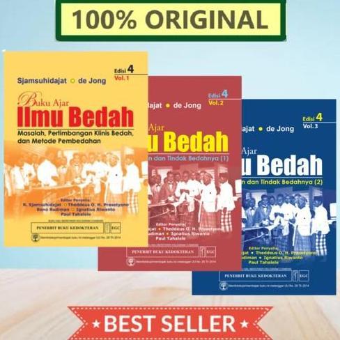 BEBAS ONGKIR - [ORIGINAL] Buku Ajar Ilmu Bedah 4e, set 3 buku - Sjamsuhidajat.de Jong