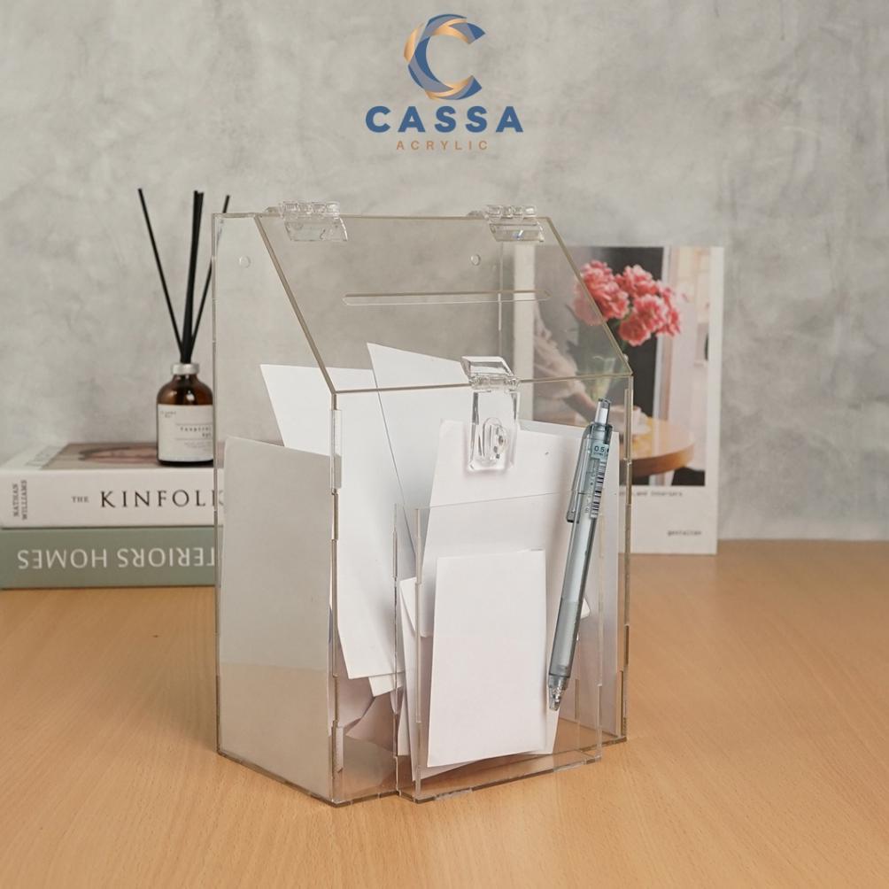 Kotak Saran Akrilik Transparan - Kotak Amal Gantung