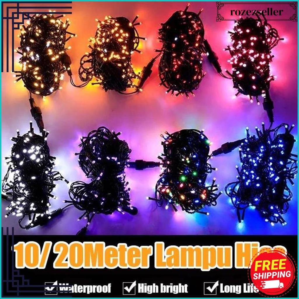 Anbolt Lampu Tumblr Lampu Hias Lampu Natal 10M/20M Warna Warni/ Kuning Lampu Kelap Kelip Anti Air La