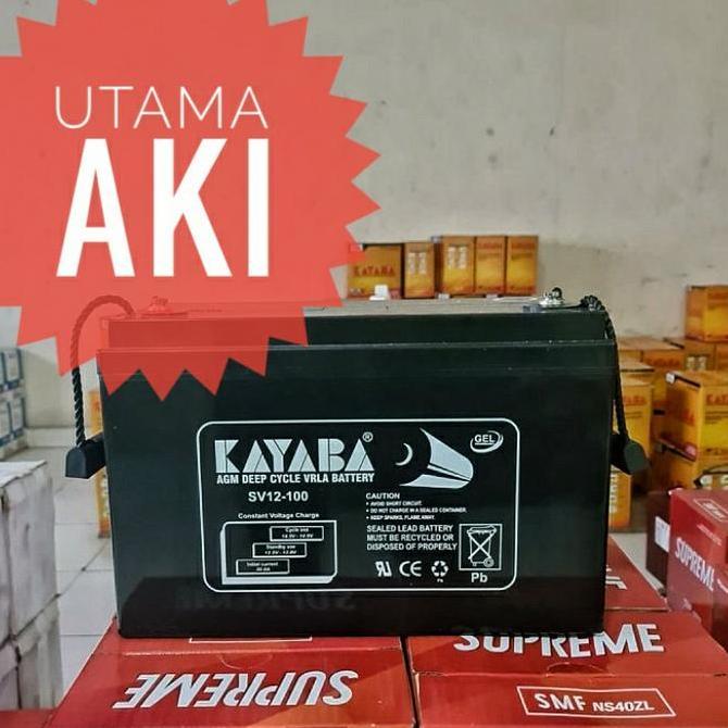 AKI UPS KAYABA DEEP CYCLE VRLA BATTERY SV 12-100 12V 100AH SOLAR CELL
