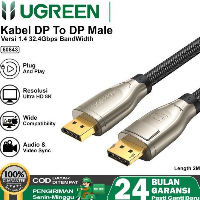Ugreen Kabel Display Port to DP 1.4 8K 60Hz Kabel DP to DP Ugreen 60843
