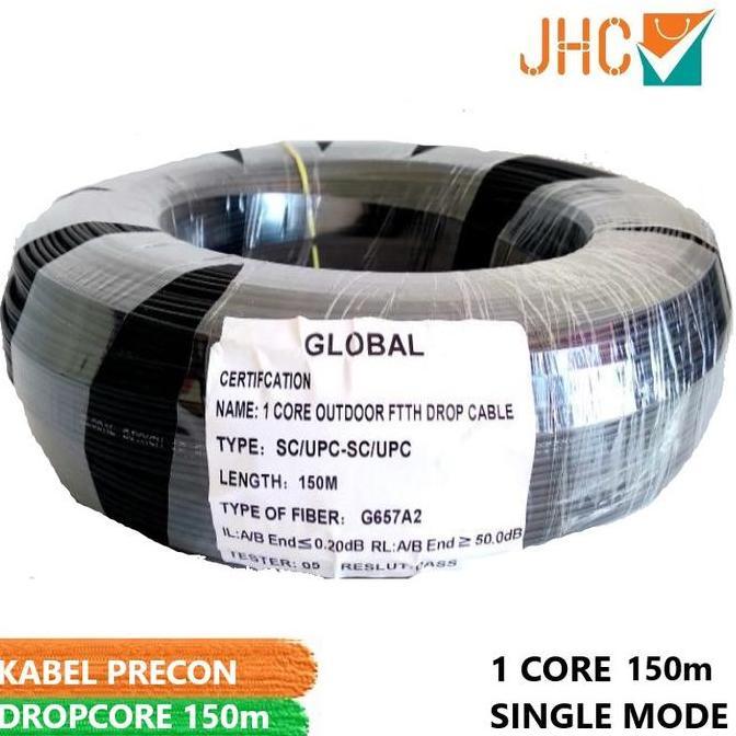 Kabel FTTH DropCore FO Preconnectorized 150 Meter/ Precon FO 150m
