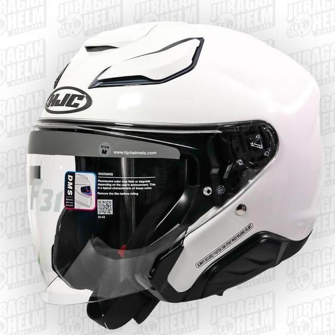 Hjc F31 White Glossy Half Face