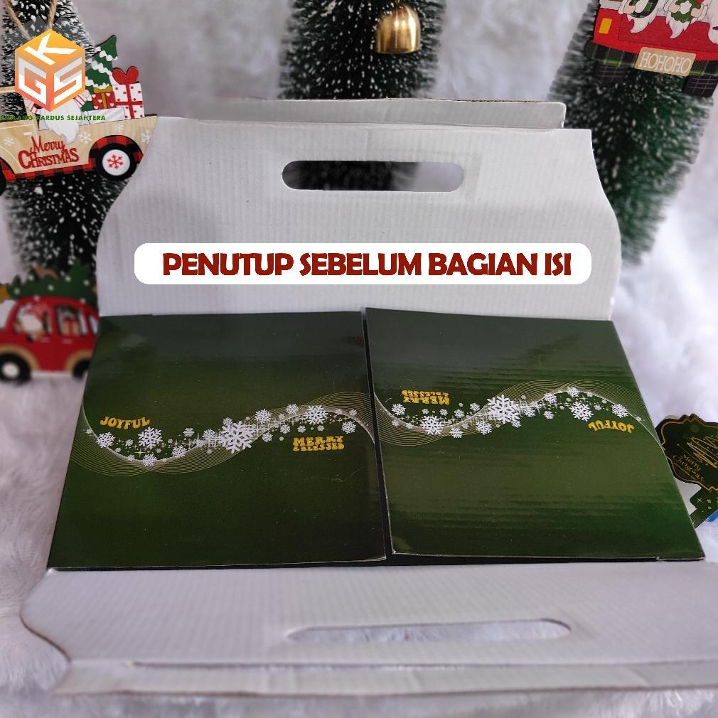 10pcs Gable Box Natal muat 2 Toples 500gr | Box Hampers Natal | Box Christmas | Dus Natal