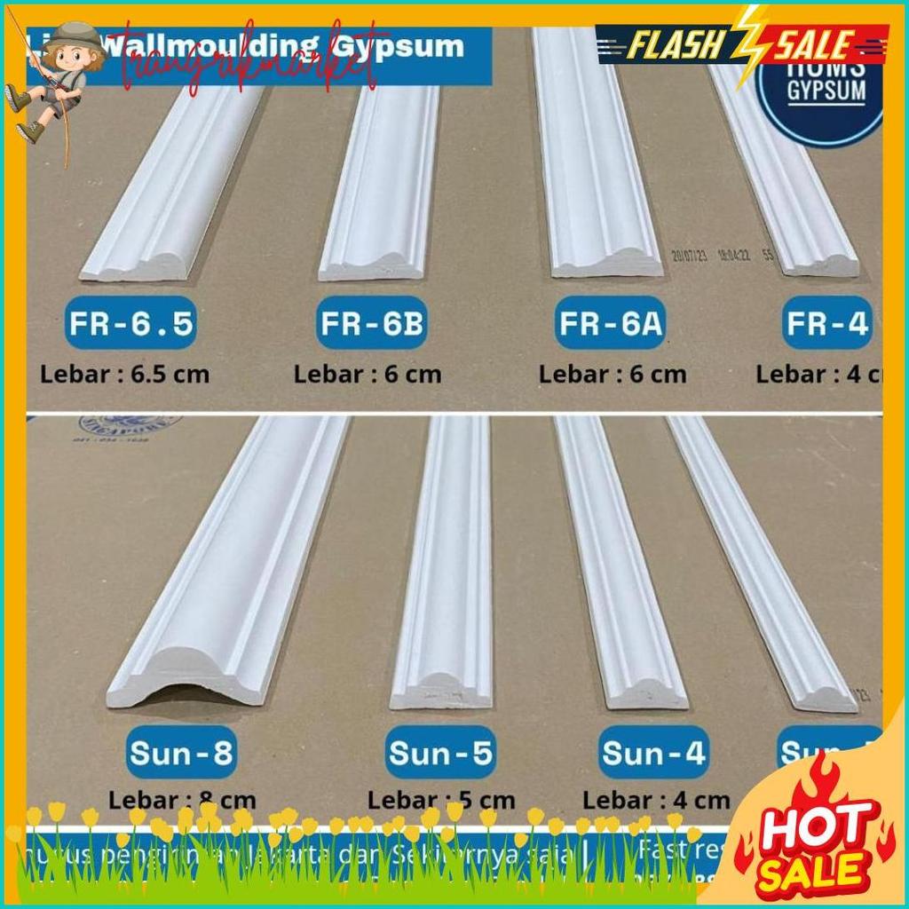 Diskon Kemerdekaan List Wallmoulding Gypsum / List Gypsum Wallmoulding / Wall Moulding Gypsum / Moul