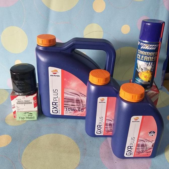 ALABASTER Paket oli mesin Repsol 10W-40 Innova Fortuner Hilux Bensin 6L (5)