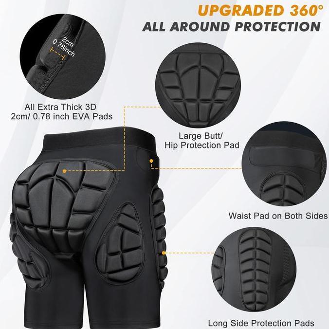 SHISHIO Butt Pad Ice Skating Celana Pelindung Ice Skating Celana Boxer Pad Pelindung Pantat Pinggang
