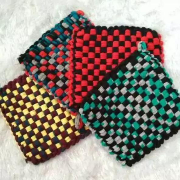 Bisa Cod Lap Cempal Dapur Anti Panas | Cempal Pegangan Panci Anti Panas Peralatan Masak Anyaman Lucu