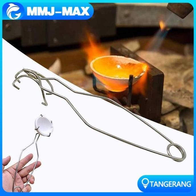 YOUEI Penjepit Mangkuk Peleburan Emas Stainless Steel Untuk Mangkok Kowi Lebur Emas Perak Tembaga