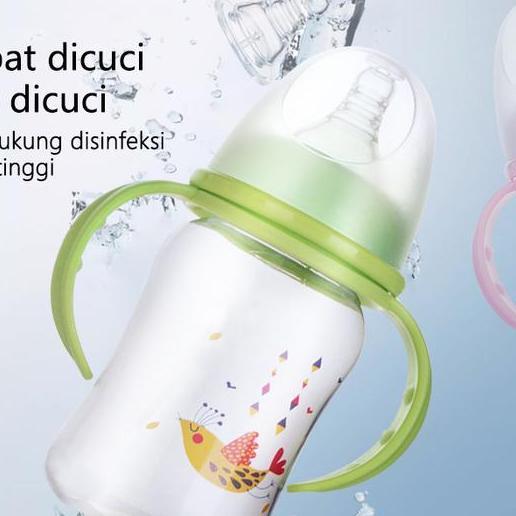 240/320ML BOTOL SUSU BERMULUT LEBAR MENYUSUI BABY SAFE WIDE NECK BOTTLE BPA FREE  SILIKON NANO BOTOL