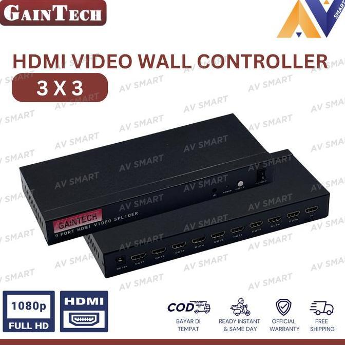 GainTech HDMI Video Wall Controller 2X2 / 3X3 (4 Port / 9 Port) VideoWall Support 4K 1080P