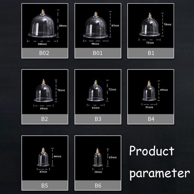 XENOFIELD Gelas Bekam Alat Kop Angin Bekam Punggung Terapi Alat bekam Tradisional Masuk Angin Alat K