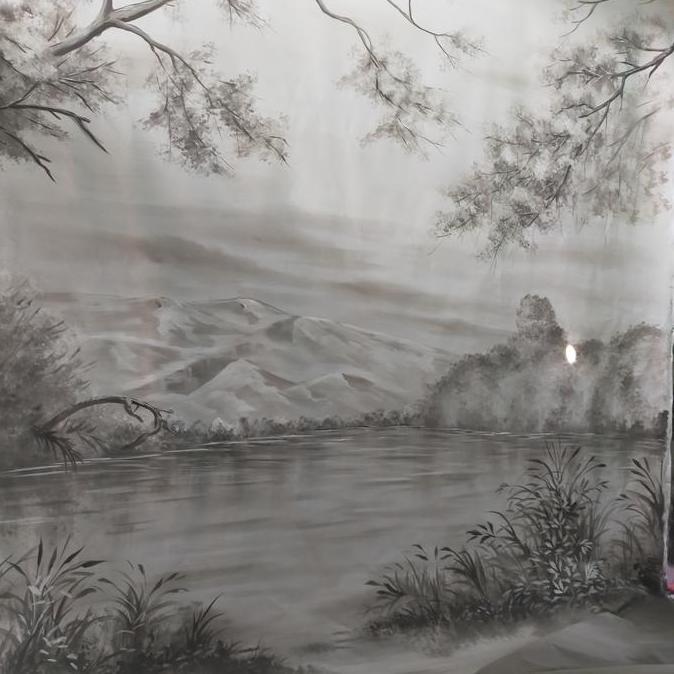 background studio foto pemandangan UK 3x6m