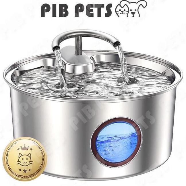 3.2L Water Fountain Kucing Stainless Tempat Minum Kucing Otomatis Water Fountain Kucing Water Dispen
