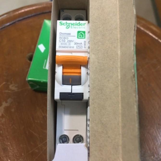 Promo Rcbo schneider slim DOMAE 1P+N 10A (Mcb+Elcb) DOMD01610 original COD
