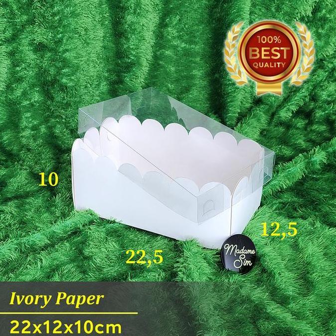 New- BOX MIKA PUTIH - DUS KUE - KOTAK - KARDUS 22x12x10