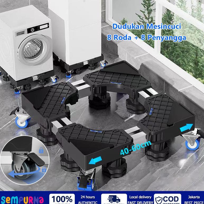 Alas Mesin Cuci Kaki Kulkas Stainless Steel  Alas Kaki Mesin Cuci Dudukan Universal  2 Tabung   Dudu