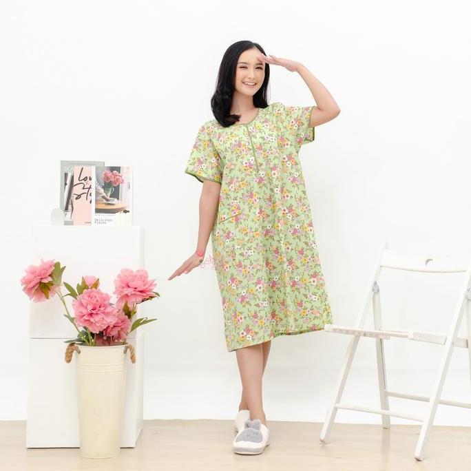 Daster Bahan Katun Jepang Tebal Adem Premium Lengan Pendek Lady Prettygirl Cantik Ori Original Jumbo