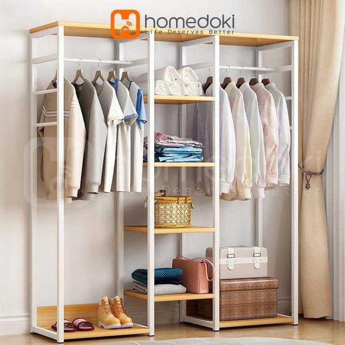 GENIVALEZZ - HOMEDOKI RAK GANTUNG BAJU KAYU STAND HANGER MINIMALIS