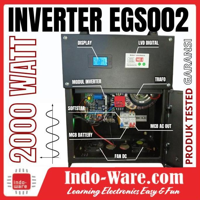 Box panel inverter lengkap trafo 2000 W pure sine wave