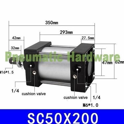 SC50X200 SC 50X200 SC50*200 SC50-200 SC 50-200 Pnuematic Standard cylinder KF62