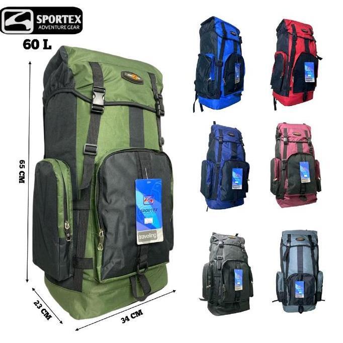 tas ransel gunung 60L tas carrier tas hiking tas camping tas gunung pria/wanita Anti Air Olahraga