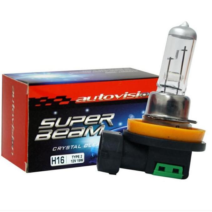 Bohlam Halogen H16 19 Watt Autovision Super Beam Lampu Mobil H16