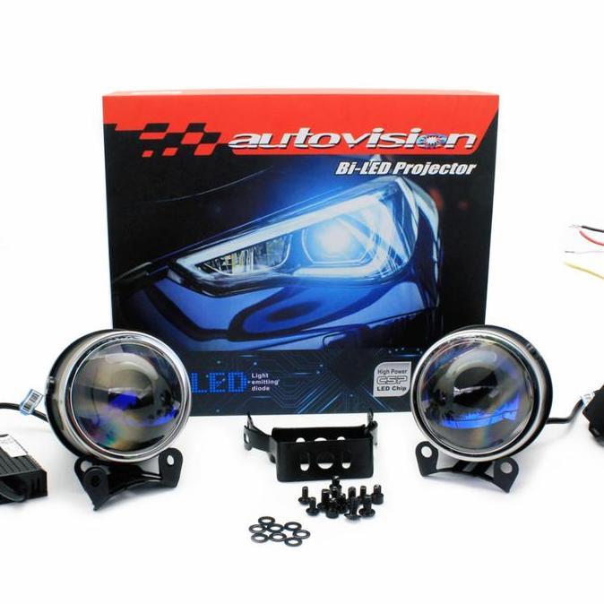 Projector BI-LED Foglamp Autovision Tesla 75 Watt BILED Blue Lens Fog