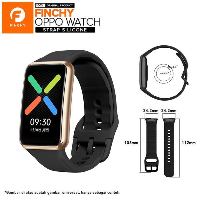 Finchy Silicone Strap Oppo Watch Free Replacement Bracelet Rubber Wristband Tali Jam Tangan New Best