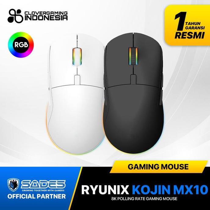 Sades Ryunix Kojin MX10 MX-10 Wireless Gaming Mouse Triple Connection Ambidextrous Swappable Switch 