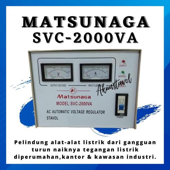 Stavolt Matsunaga Svc-2000Va - Stabilizer Listrik Matsunaga 2000 Watt