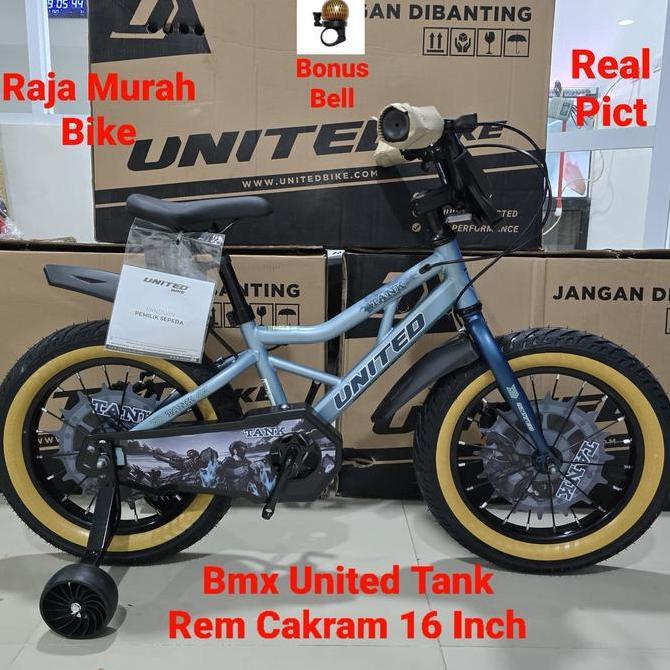 Sepeda Anak Laki Laki Bmx 16 Inch United Tank Rem Cakram Sepeda Anak Bmx United Tank Rem Cakram 16 I