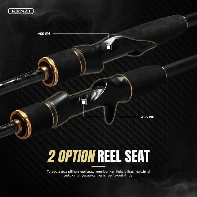 TERBARU - JORAN KENZI SEAGLE 702 Ultralight Spinning Baitcasting 210cm Solid Carbon Fuji Guides 2-6l