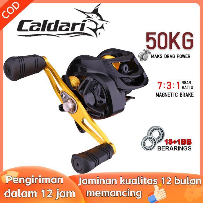 Caldari Reel Pancing Casting Fishing Reel Alat Pancing Reel 10Kg Max Drag Baitcasting Fishing Gulung