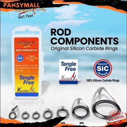 Baru Guide Set Blood K-Series Torzite Sic Rings / Isi 7Pcs (Color Silver / Gunsmoke)