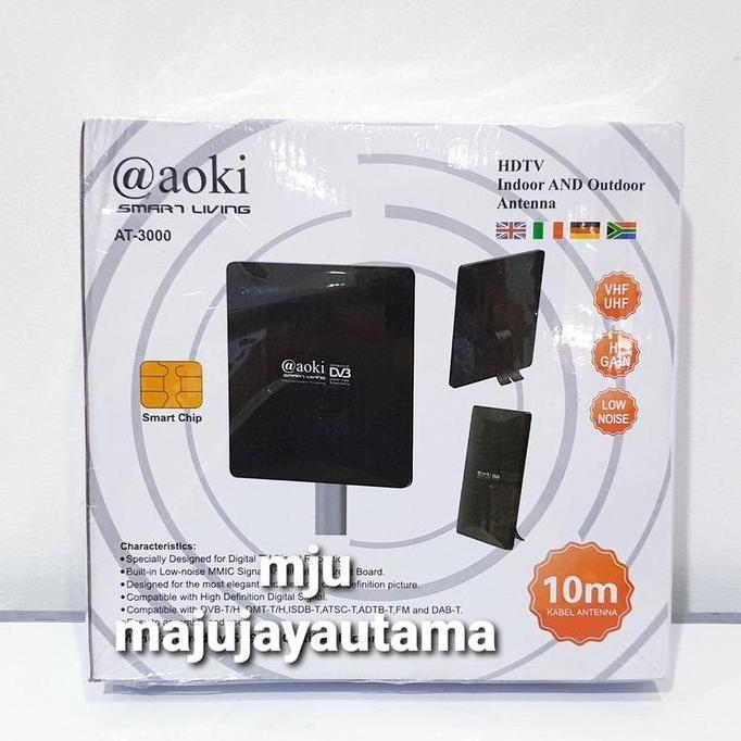 New- Antenna tv digital booster bisa indoor dan outdoor aoki AT