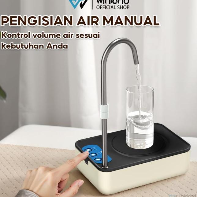 Winland Pompa Air Galon Elektrik 2In1 Dispenser Air Panas Dingin Rumah Dan Luar Ruangan