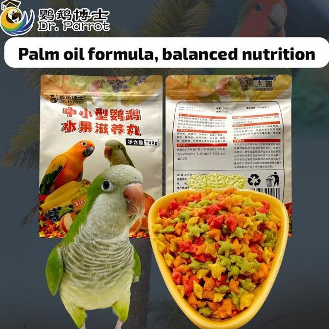Dr. Parrot FruitBlend size M for Small - Medium Parrot FALK YSC CONURE IRN MONK 700 gram AVR-DR-0387
