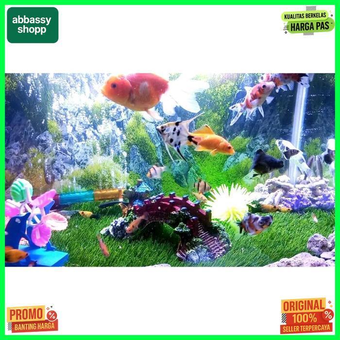 Murah Rumput Sintetis Swiss Full Hijau Aquarium Ukuran 80X20 80X30 80X40 80X50 80X60 Cm