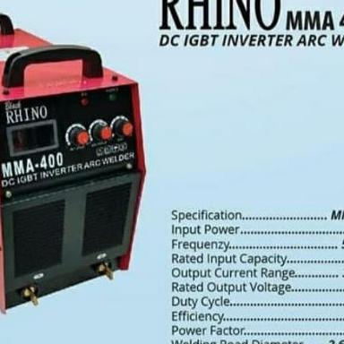 MESIN LAS INVERTER MMA 400 A BLACK RHINO 380V-TRAVOLAS MMA 400 RHINO