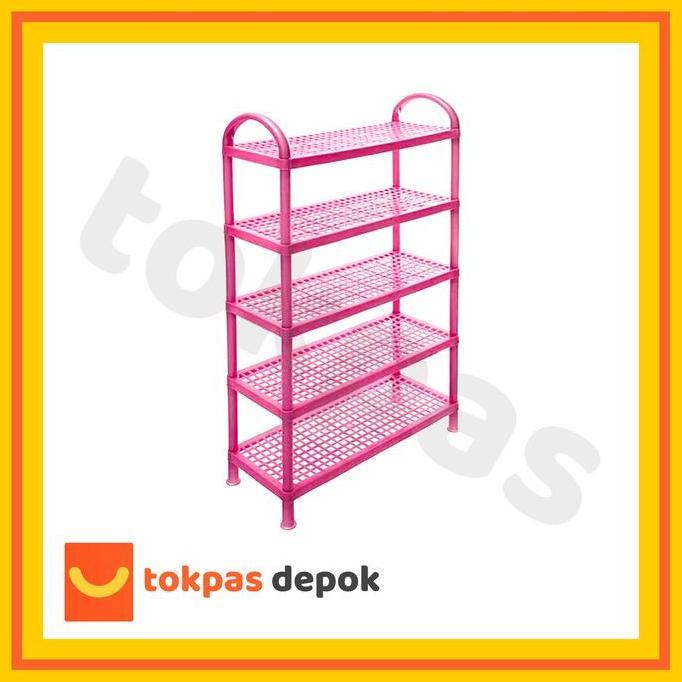 Rak sepatu susun 4 susun 5 Shinpo Plastik rak  sepatu  susun organizer