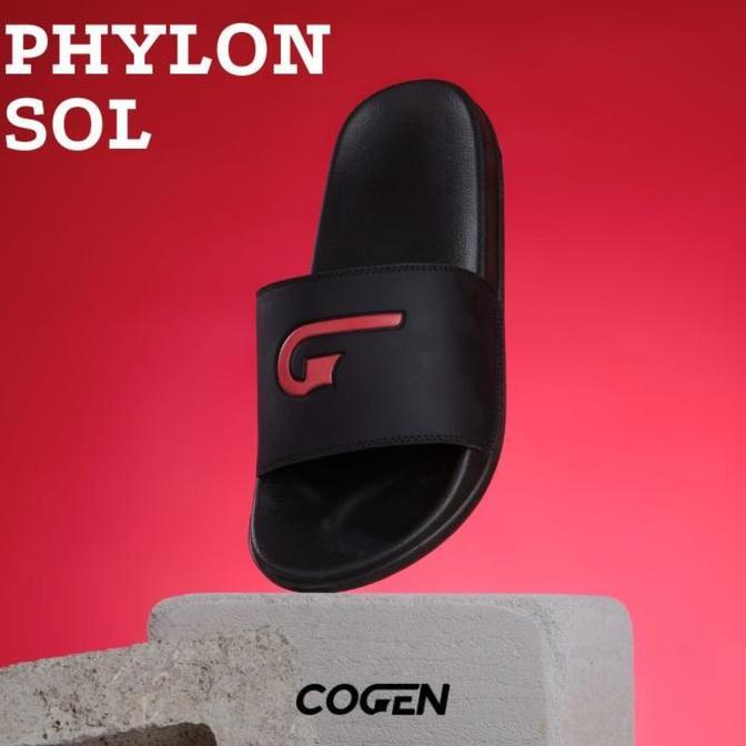 Cogen Sandal Slop Pria Sendal Slide Phylon Sol Signage Collection - Red