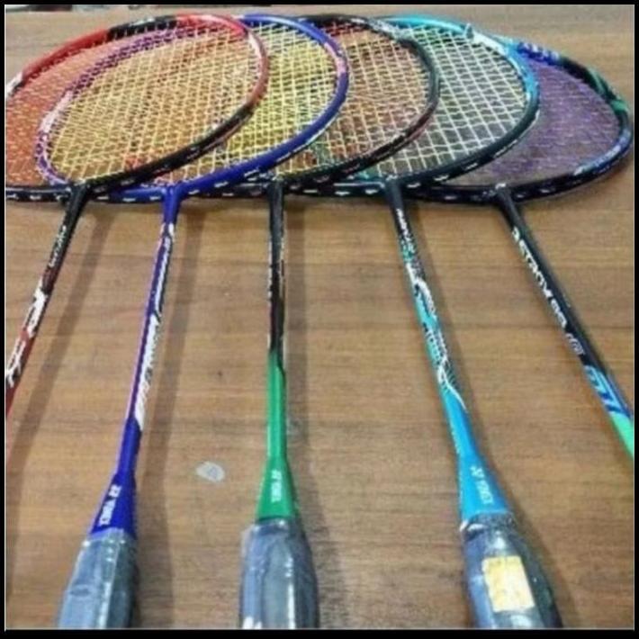 Raket Badminton Full Carbon bonus senar dan grip karet best seller