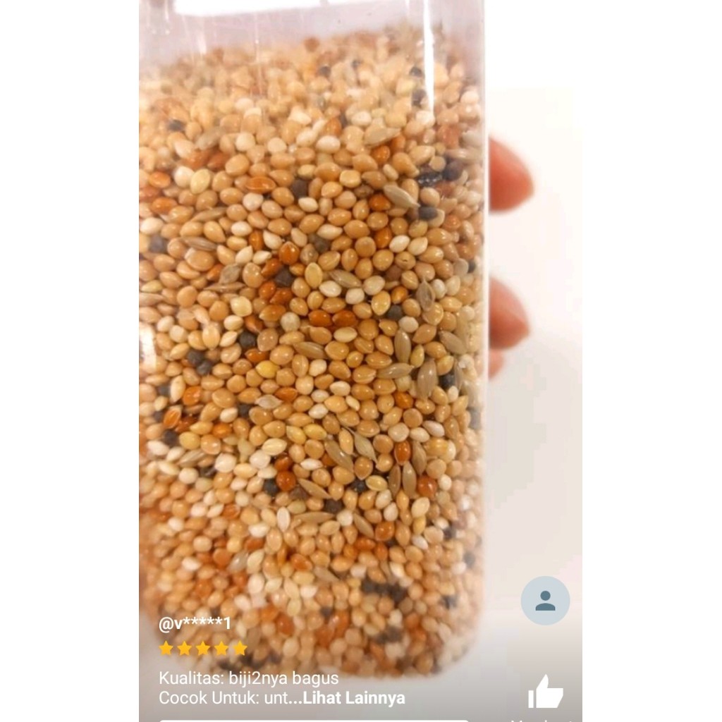 parrot mix milet mix milet campur pakan lovebird parkit falk repack 1kg