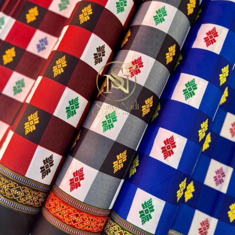 [ anomancollection ] Kain bali motif poleng bsw catur kotak hitam putih meteran