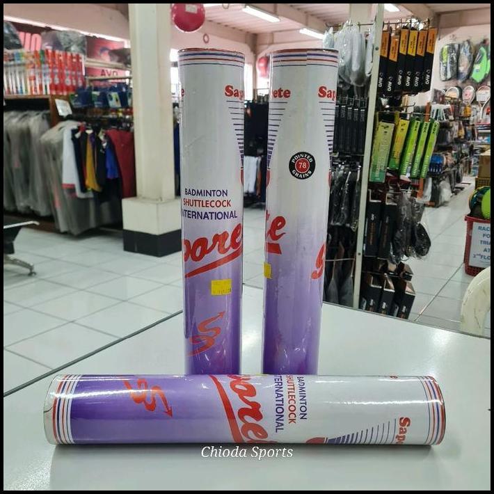 Shuttlecock Shuttle Cock Badminton Bulutangkis Saporete Ungu Original Kok Lancip Pointed Spin best s