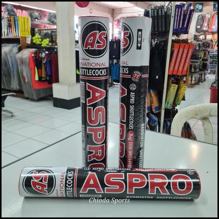 Shuttlecock Shuttle Cock Kok Badminton Bulutangkis Aspro Hitam Maroon Lancip Spin Original best sell