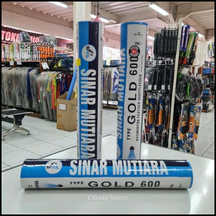 Cock Badminton Sinar Mutiara Gold 600 Shuttle Shuttlecock Kok Bulutangkis Lancip Spin best seller